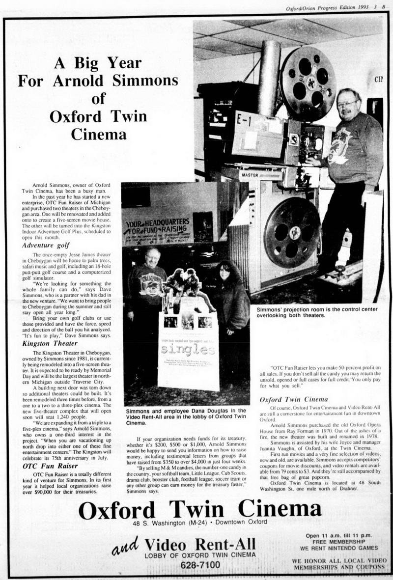 GQT Oxford 7 (Oxford Cinema 7) - March 7 1993 Article (newer photo)